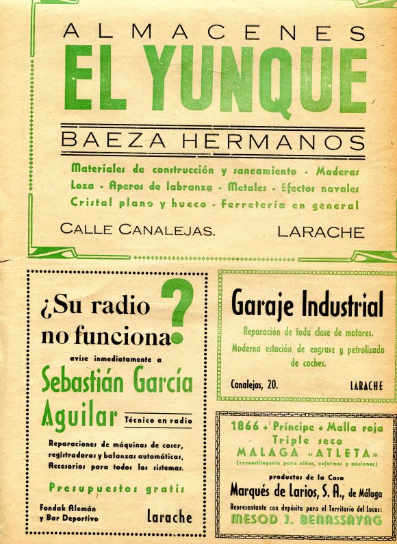 ANUNCIO DE EL YUNQUE 1947
